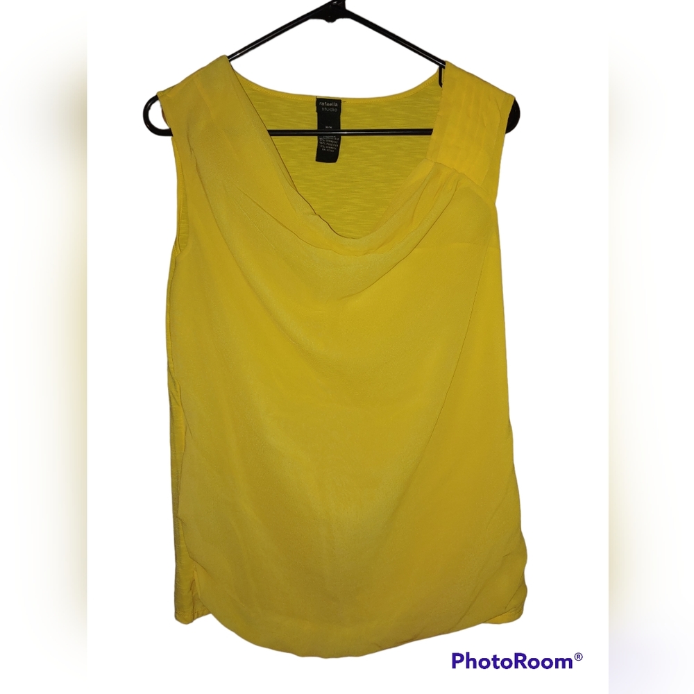 Rafaella Studio Yellow Sleeveless Top, Size M
